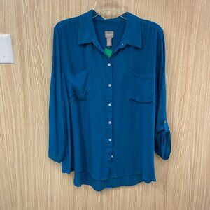 Chico's blue top size 16